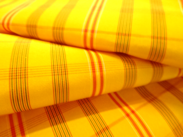  格子織り出し米沢紬着物アンサンブル